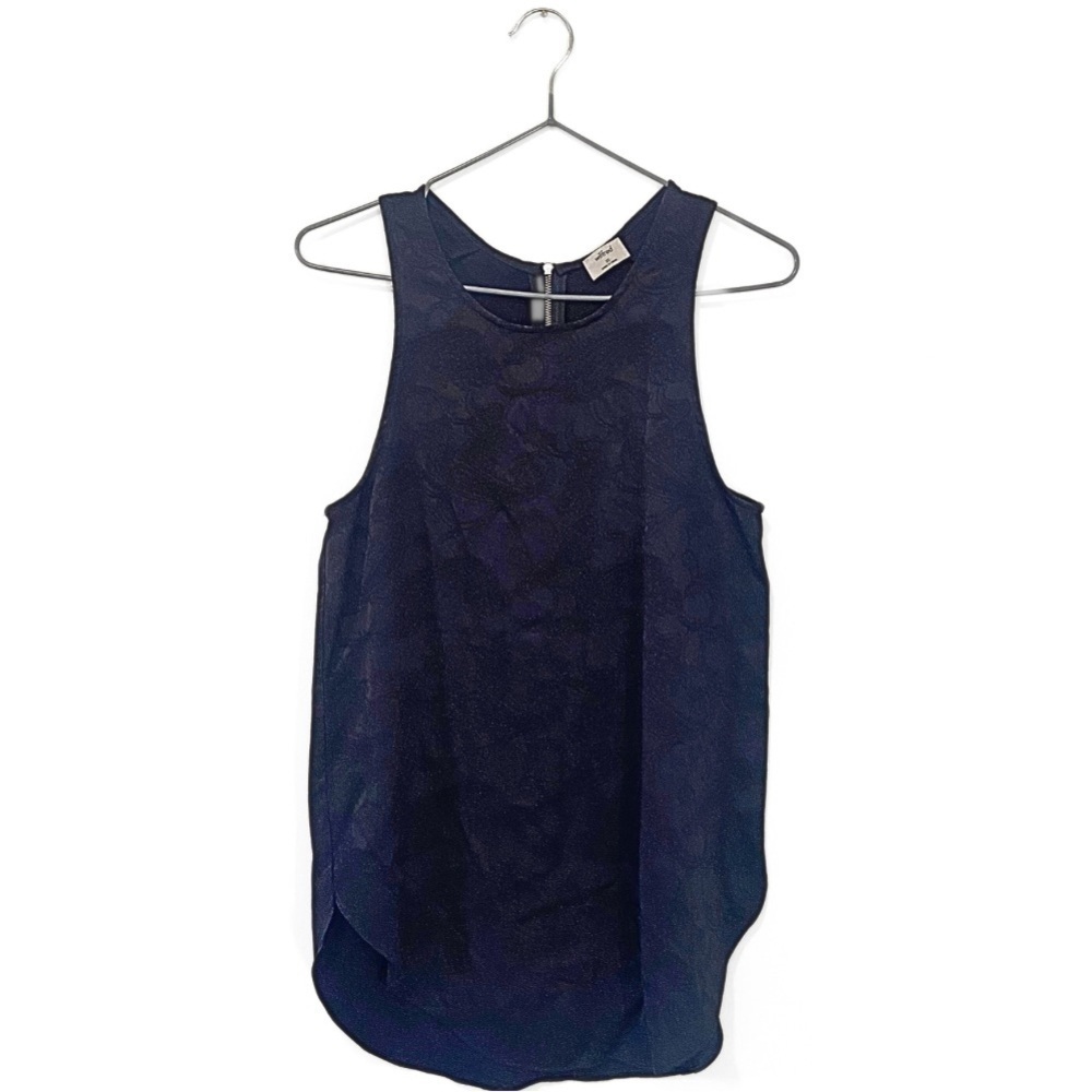 Wilfred | Aritzia Dark Navy Blue Paisley Printed Tank Top Size XS